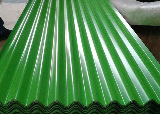 Tôles d'acier ondulées vertes de vert de mousse SGCC pour couvrir PPGI PPGL